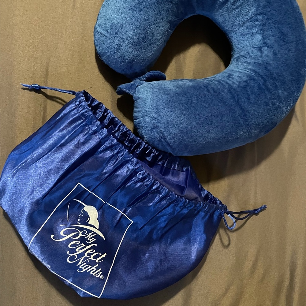 Premium Travel Pillow color Blue